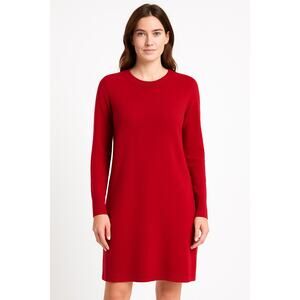 NWT Neiman Marcus the cashmere collection red crewneck sweater dress XL